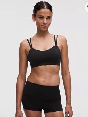 lululemon athletica like a cloud bra Double-Strap Sports Bra - Black size 6